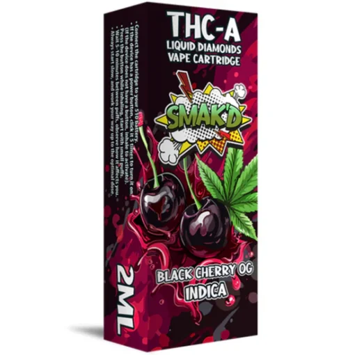 Cartridge 2G of SMAK'D THC-A Liquid Diamonds| Black Cherry OG