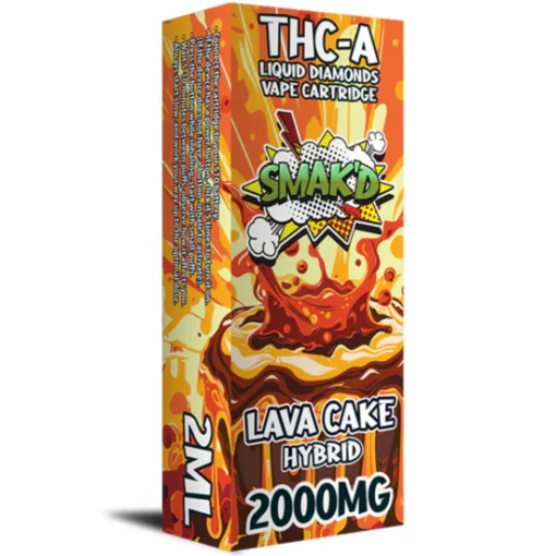 Cartridge 2G of SMAK'D THC-A Liquid Diamonds| Lava Cake